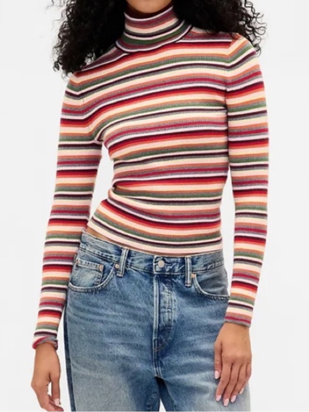 GAP Multi Stripe Turtleneck